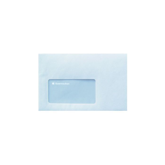 Soennecken Briefhülle DIN C6, 162 x 114 mm (B x H), Fenster, mit Selbstklebung, 75 g/qm, holzfrei, weiß, 25 St./Pack. Soennecken Briefhülle DIN C6, 162 x 114 mm (B x H), Fenster, mit Selbstklebung, 75 g/qm, holzfrei, weiß, 25 St./Pack.