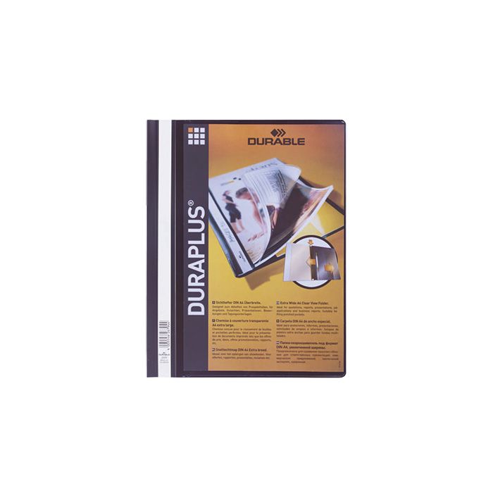 DURABLE Angebotshefter DURAPLUS®, für: DIN A4, transparenter Vorderdeckel, Beschriftungsfeld, Polypropylen, schwarz DURABLE Angebotshefter DURAPLUS®, für: DIN A4, transparenter Vorderdeckel, Beschriftungsfeld, Polypropylen, schwarz