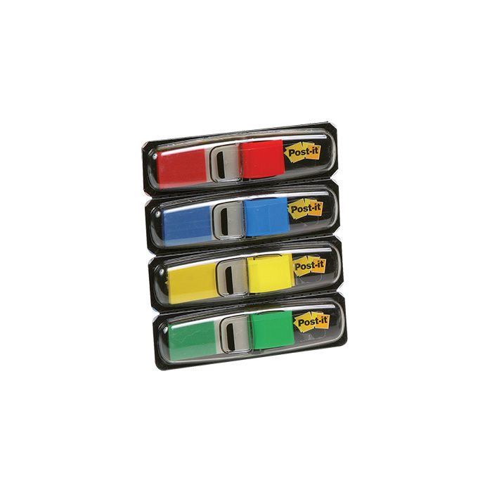 Post-it® Haftstreifen Index Mini, Polyester, rot, gelb, grün, blau, 35 Bl./Block, 4 Block/Pack. Post-it® Haftstreifen Index Mini, Polyester, rot, gelb, grün, blau, 35 Bl./Block, 4 Block/Pack.