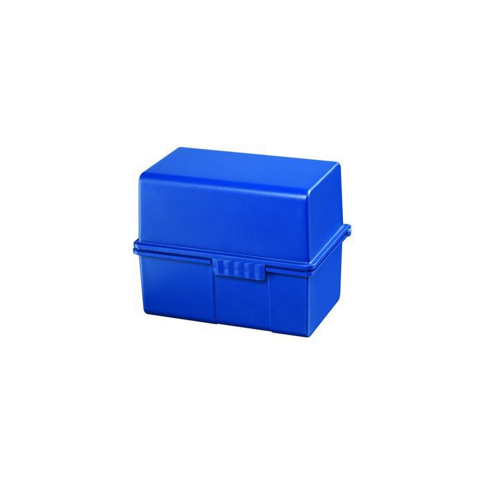 HAN Karteikasten SIGNAL, für: DIN A8 quer, max. 300 Karten, 8,9 x 7,1 x 5,8 cm (B x H x T), Polystyrol, blau
