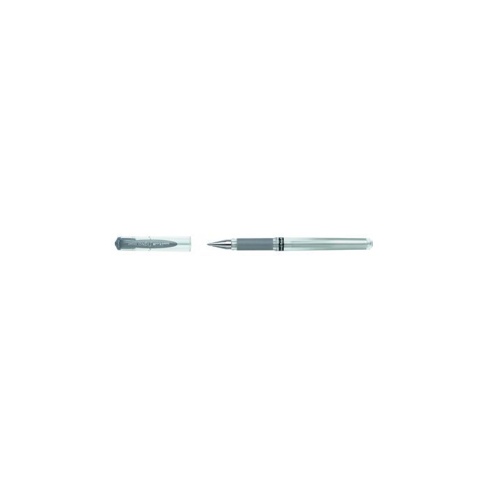 uni-ball Gelroller SIGNO UM-153, 0,6 mm, Gel, Griffzone: ergonomisch, rund, gummiert, Schreibfarbe: silber uni-ball Gelroller SIGNO UM-153, 0,6 mm, Gel, Griffzone: ergonomisch, rund, gummiert, Schreibfarbe: silber