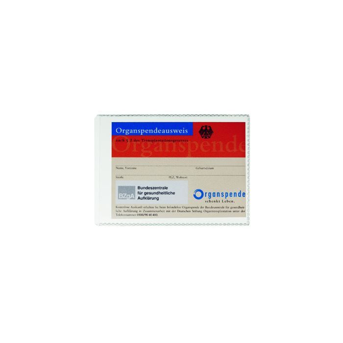 DURABLE Ausweishülle oben offen, 74 x 105 mm (B x H), dokumentenecht, Polypropylen, Stärke: 0,17 mm, transparent, glänzend DURABLE Ausweishülle oben offen, 74 x 105 mm (B x H), dokumentenecht, Polypropylen, Stärke: 0,17 mm, transparent, glänzend