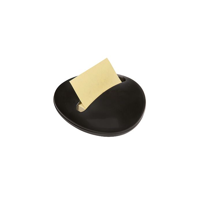 Post-it® Haftnotizspender Z-Notes Stone, für Haftnotizen: 76 x 76 mm (B x H), gefüllt, Kunststoff, schwarz
