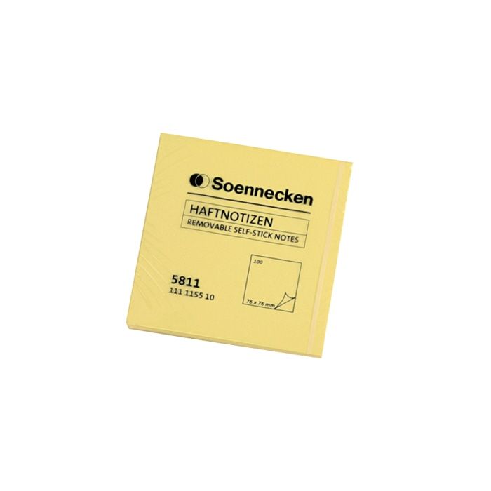 Soennecken Haftnotiz 76 x 76 mm (B x H), gelb, 100 Bl. Soennecken Haftnotiz 76 x 76 mm (B x H), gelb, 100 Bl.