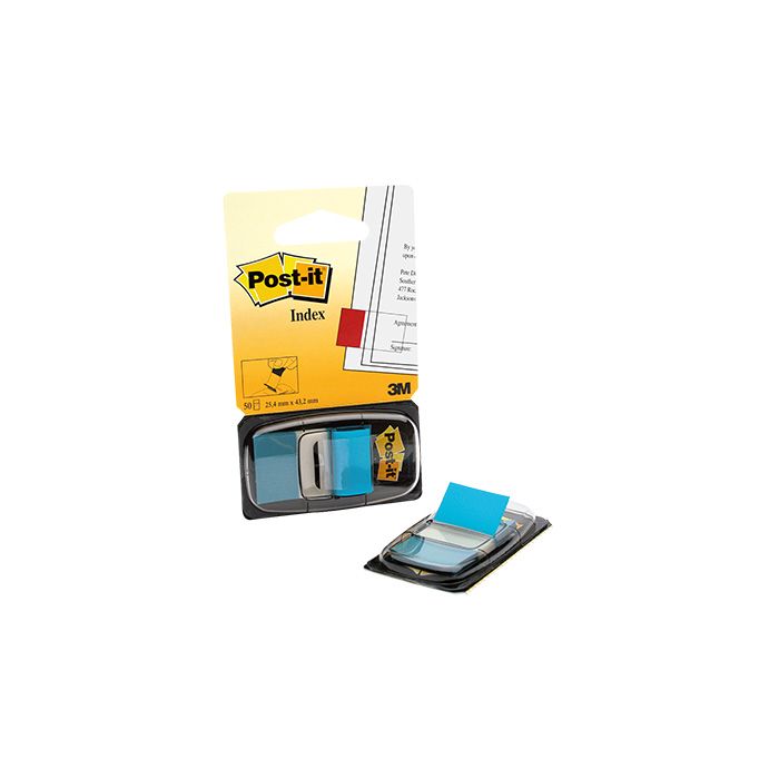 Post-it® Haftstreifen Index Standard, Polyester, blau, Spender mit 50 Bl. Post-it® Haftstreifen Index Standard, Polyester, blau, Spender mit 50 Bl.