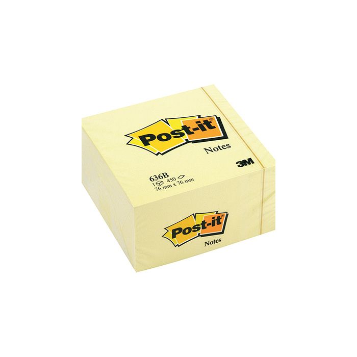 Post-it® Haftnotizwürfel 76 x 45 x 76 mm (B x H x T), gelb, 450 Bl. Post-it® Haftnotizwürfel 76 x 45 x 76 mm (B x H x T), gelb, 450 Bl.