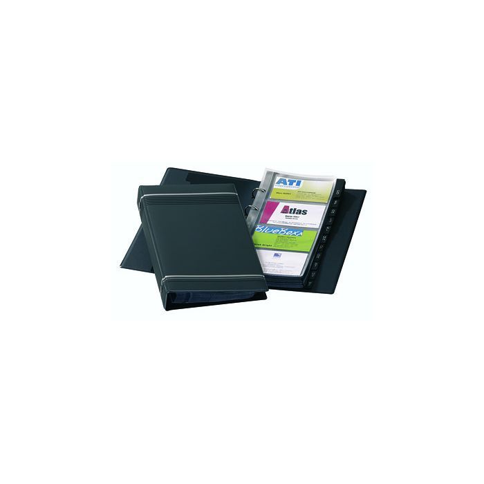 DURABLE Visitenkarten-Ringbuch VISIFIX®, für Kartengröße: max. 90 x 57 mm (B x H), 25 Hüllen, für: max. 200 Karten, 4-Ring-Mechanik, Register: A-Z, 12 tlg., 14,4 x 3,8 x 25,5 cm (B x H x T), Polypropylen, anthrazit DURABLE Visitenkarten-Ringbuch VISIFIX®, für Kartengröße: max. 90 x 57 mm (B x H), 25 Hüllen, für: max. 200 Karten, 4-Ring-Mechanik, Register: A-Z, 12 tlg., 14,4 x 3,8 x 25,5 cm (B x H x T), Polypropylen, anthrazit