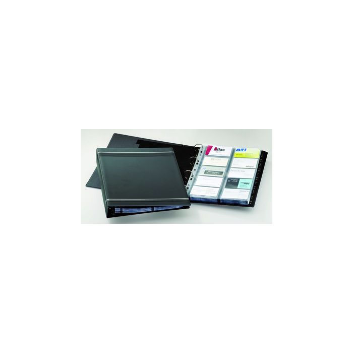 DURABLE Visitenkarten-Ringbuch VISIFIX®, für Kartengröße: max. 90 x 57 mm (B x H), 20 Hüllen, für: max. 400 Karten, 4-Ring-Mechanik, Register: A-Z, 12tlg., 25,5 x 5,4 x 31,5 cm (B x H x T), Polypropylen, anthrazit DURABLE Visitenkarten-Ringbuch VISIFIX®, für Kartengröße: max. 90 x 57 mm (B x H), 20 Hüllen, für: max. 400 Karten, 4-Ring-Mechanik, Register: A-Z, 12tlg., 25,5 x 5,4 x 31,5 cm (B x H x T), Polypropylen, anthrazit