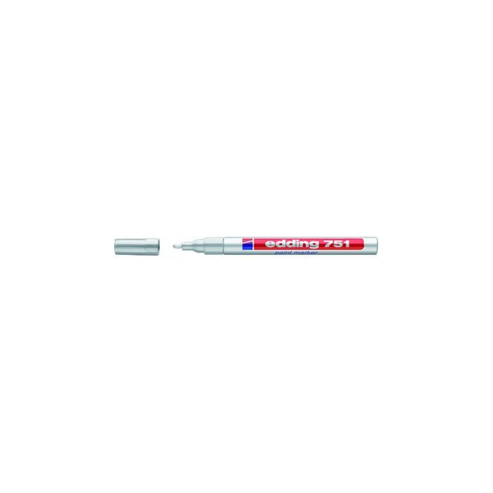 edding Lackmarker 751, Rundspitze, 1-2 mm, silber edding Lackmarker 751, Rundspitze, 1-2 mm, silber
