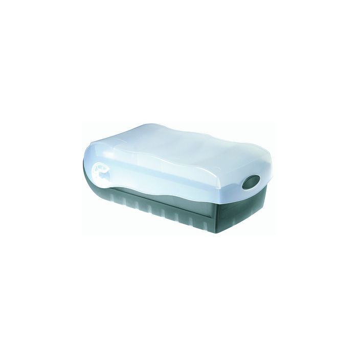 HAN Karteikasten CROCO, für: DIN A8, max. 500 Karten, 9,7 x 6,7 x 19,1 cm (B x H x T), 5 Stützplatten, Polypropylen, grau/transluzent HAN Karteikasten CROCO, für: DIN A8, max. 500 Karten, 9,7 x 6,7 x 19,1 cm (B x H x T), 5 Stützplatten, Polypropylen, grau/transluzent