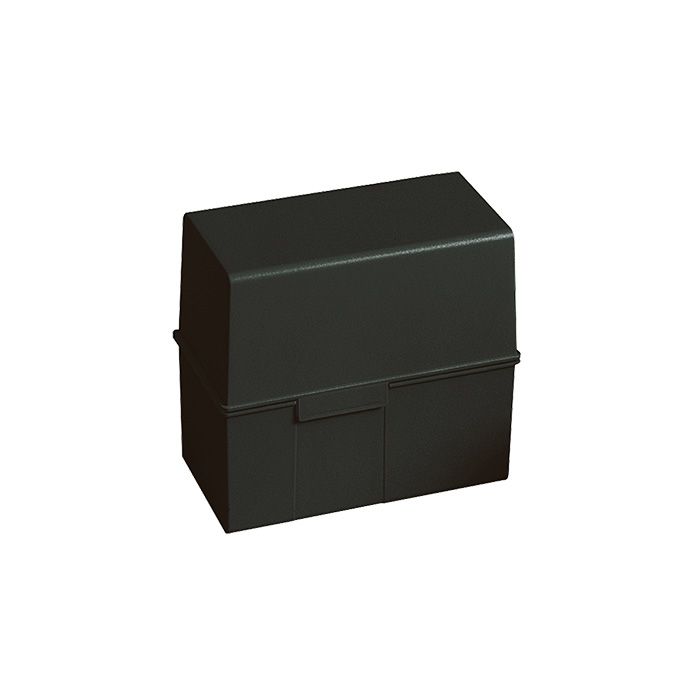 HAN Karteikasten für: DIN A7 quer, max. 300 Karten, 12,1 x 10,1 x 7,4 cm (B x H x T), Polystyrol, schwarz