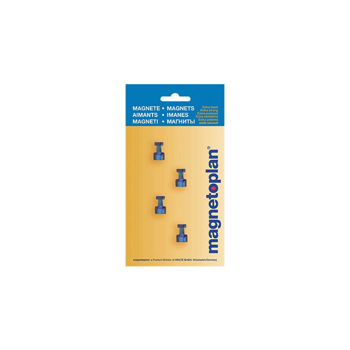 Magnetoplan® Magnet Memohalter, Tragfähigkeit: 500 g, 18 mm, dunkelblau, 4 St./Pack. Magnetoplan® Magnet Memohalter, Tragfähigkeit: 500 g, 18 mm, dunkelblau, 4 St./Pack.