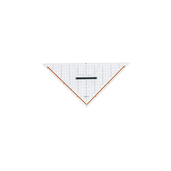 RUMOLD Zeichendreieck Länge der Hypotenuse: 32,5 cm, farbig hinterlegte Winkelgrade, Griff, Plexiglas, transparent RUMOLD Zeichendreieck Länge der Hypotenuse: 32,5 cm, farbig hinterlegte Winkelgrade, Griff, Plexiglas, transparent