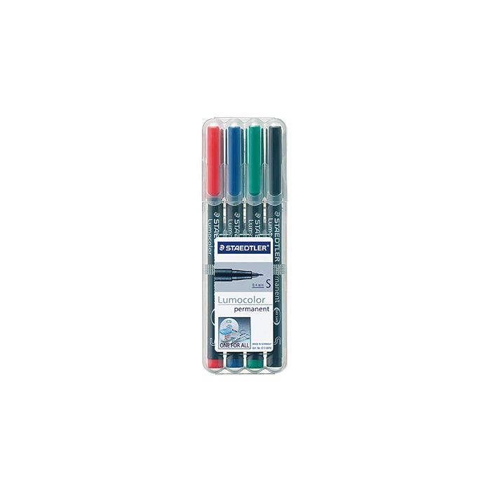 STAEDTLER® Folienschreiber Lumocolor®, ca. 0,4 mm, Schreibfarbe: rot, blau, grün, schwarz, 4 St./Pack. STAEDTLER® Folienschreiber Lumocolor®, ca. 0,4 mm, Schreibfarbe: rot, blau, grün, schwarz, 4 St./Pack.