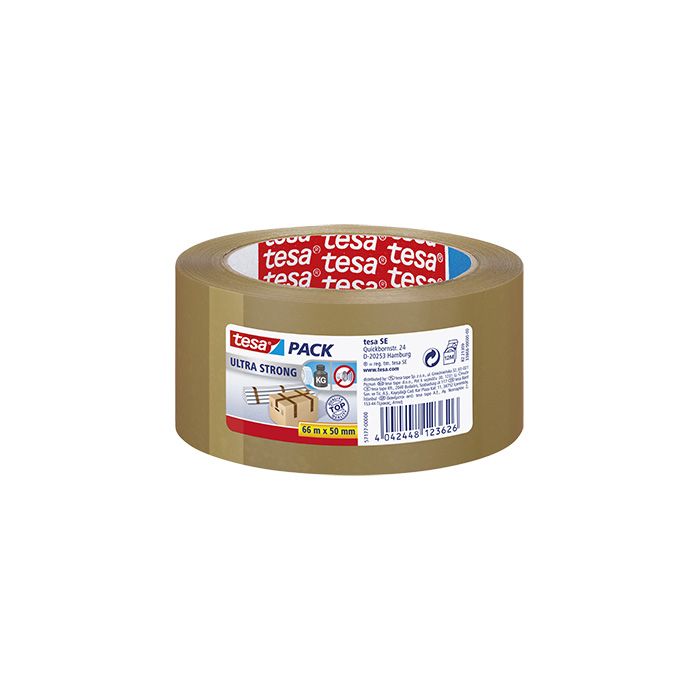 tesa® Packband tesapack® Ultra Strong, 50 mm x 66 m (B x L), PVC, braun tesa® Packband tesapack® Ultra Strong, 50 mm x 66 m (B x L), PVC, braun