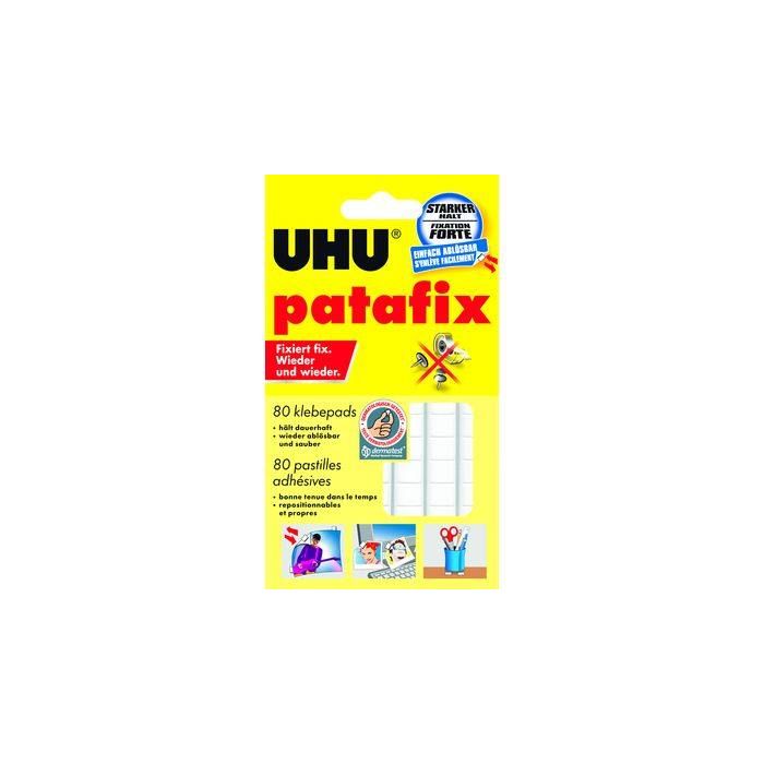 UHU® Klebepad patafix Original, 6 x 14 cm (B x H), für: Poster, Fotos, Dekorationen, wieder ablösbar, weiß, 80 St./Pack. UHU® Klebepad patafix Original, 6 x 14 cm (B x H), für: Poster, Fotos, Dekorationen, wieder ablösbar, weiß, 80 St./Pack.