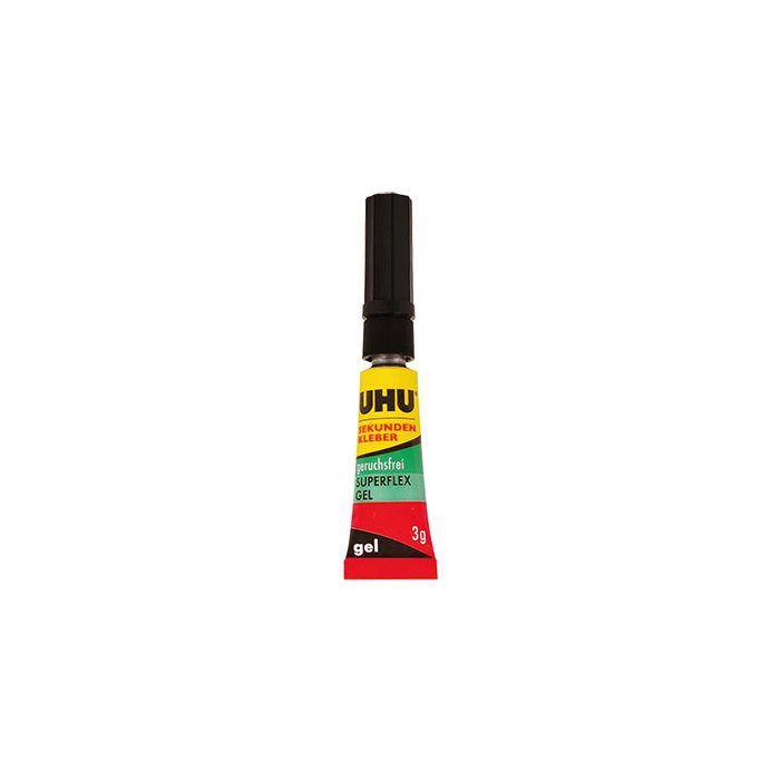 UHU® Sekundenkleber geruchsfrei SUPERFLEX GEL, 3 g UHU® Sekundenkleber geruchsfrei SUPERFLEX GEL, 3 g