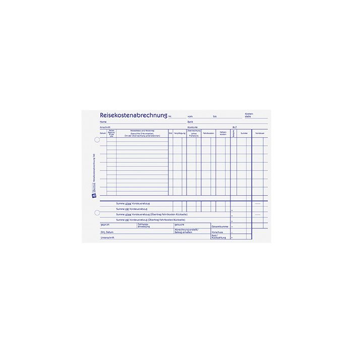 Avery Zweckform Reisekostenabrechnung DIN A5, 50 Bl. Avery Zweckform Reisekostenabrechnung DIN A5, 50 Bl.