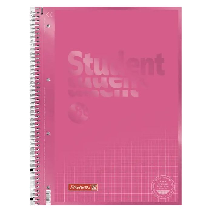 Brunnen Collegeblock Premium Student Colour Code A4 kariert tulip 80 Blatt Brunnen Collegeblock Premium Student Colour Code A4 kariert tulip 80 Blatt