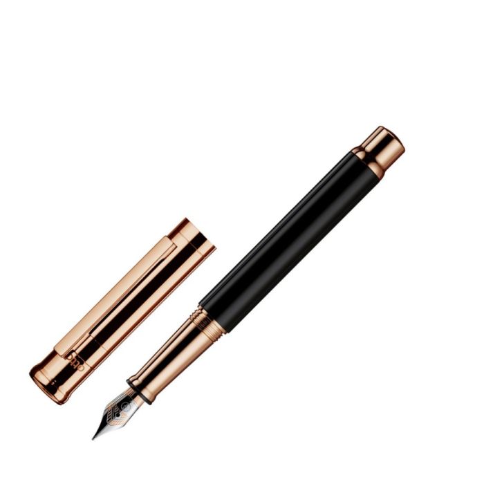 Otto Hutt Füllfederhalter Design 04 glatt schwarz-roségold M Otto Hutt Füllfederhalter Design 04 glatt schwarz-roségold M