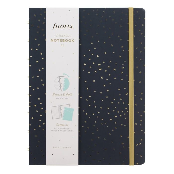 Filofax Notebook A5 Confetti Charcoal verpackt