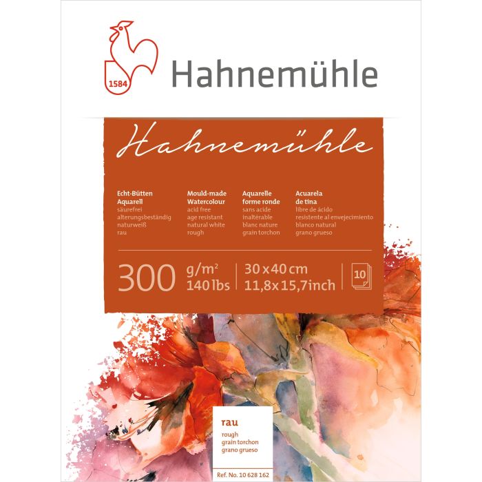 Hahnemühle Echt-Bütten Aquarellblock 300g/m² 30 x 40 cm rau Hahnemühle Echt-Bütten Aquarellblock 300g/m² 30 x 40 cm rau