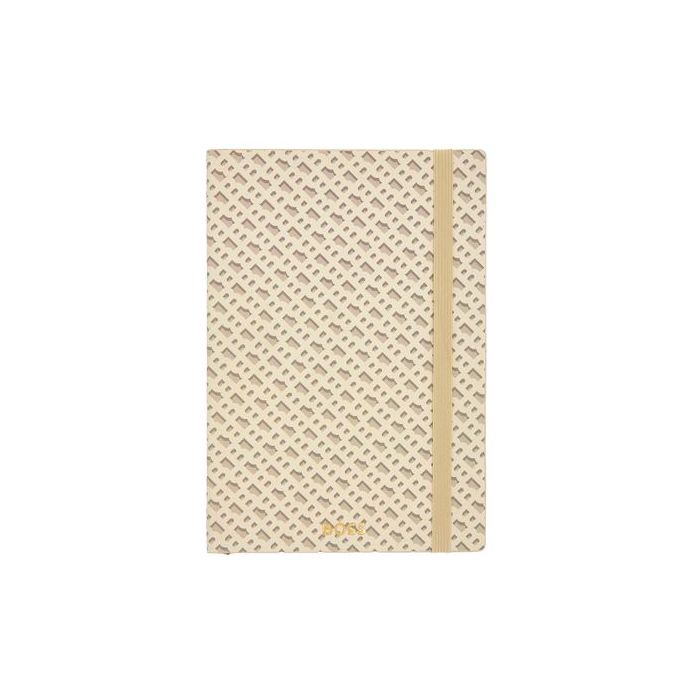 Hugo Boss Notizbuch A5 Monogram Lined Cream Hugo Boss Notizbuch A5 Monogram Lined Cream