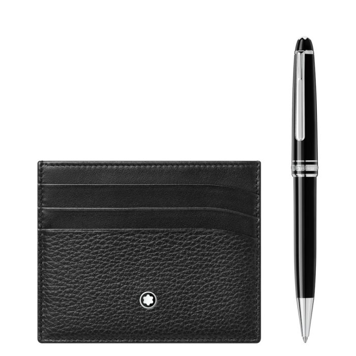 Montblanc Meisterstück Platinum Classique Kugelschreiber mit Soft Grain Etui 6cc im Set Montblanc Meisterstück Platinum Classique Kugelschreiber mit Soft Grain Etui 6cc im Set