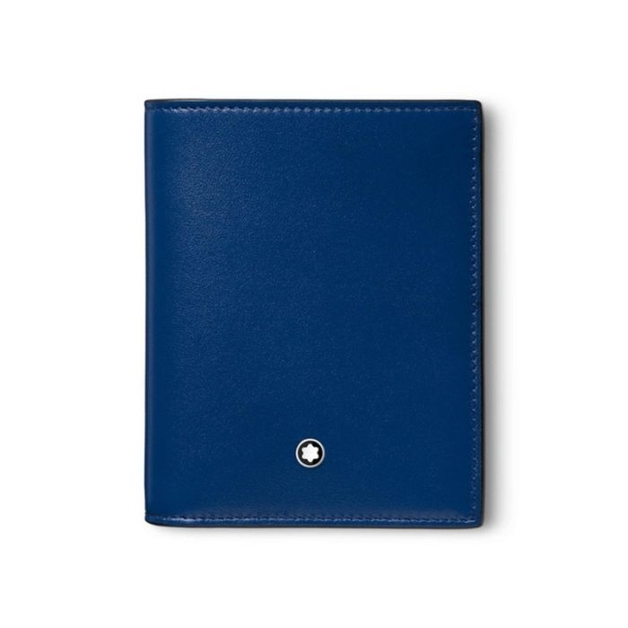 Montblanc Meisterstück Brieftasche 6cc Blue Frontansicht