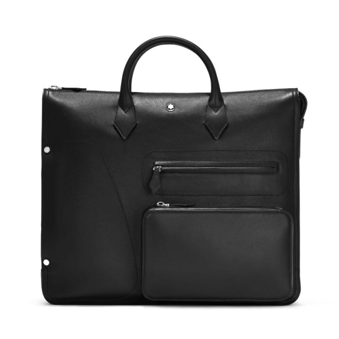 Montblanc Meisterstück Selection Soft 24/7 Dokumententasche schwarz Frontansicht Montblanc Meisterstück Selection Soft 24/7 Dokumententasche schwarz Frontansicht