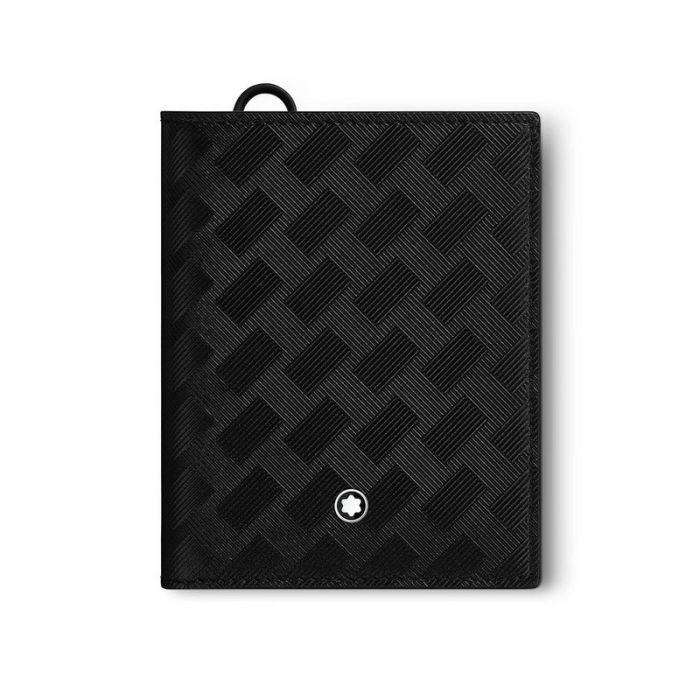Montblanc Extreme 3.0 Brieftasche Kompakt 6cc Schwarz Frontansicht