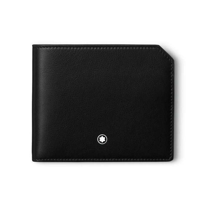 Montblanc Meisterstück Selection Soft Brieftasche 6cc Schwarz Frontansicht Montblanc Meisterstück Selection Soft Brieftasche 6cc Schwarz Frontansicht