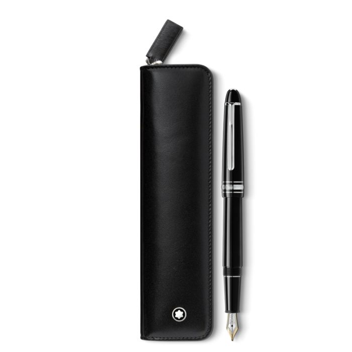 Montblanc Meisterstück Platinum Line Classique Füllfederhalter M mit Meisterstück Etui Schwarz im Set Montblanc Meisterstück Platinum Line Classique Füllfederhalter M mit Meisterstück Etui Schwarz im Set