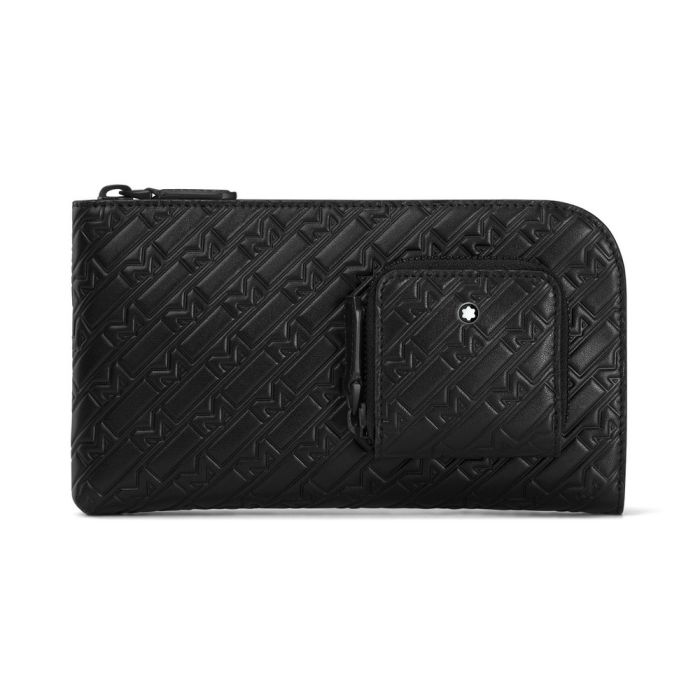 Montblanc M_Gram 4810 Brieftasche 6cc mit Fach Schwarz Frontansicht Montblanc M_Gram 4810 Brieftasche 6cc mit Fach Schwarz Frontansicht