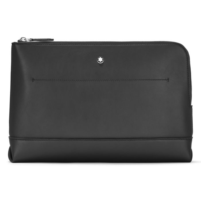 Montblanc Meisterstück Selection Soft Pochette Schwarz Frontansicht Montblanc Meisterstück Selection Soft Pochette Schwarz Frontansicht