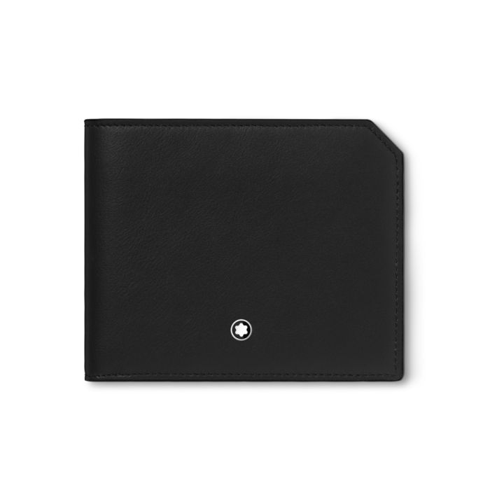 Montblanc Meisterstück Selection Soft Brieftasche 4cc Schwarz Frontansicht Montblanc Meisterstück Selection Soft Brieftasche 4cc Schwarz Frontansicht