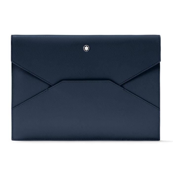 Montblanc Sartorial Envelope Tasche Ink Blue Frontansicht Montblanc Sartorial Envelope Tasche Ink Blue Frontansicht