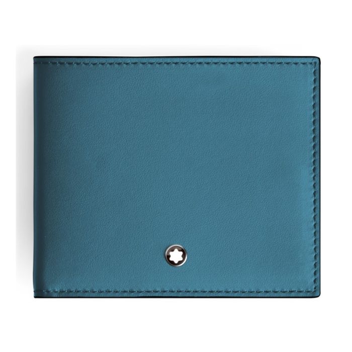 Montblanc Soft Brieftasche Trio 4cc Schmal Smoky Blue Montblanc Soft Brieftasche Trio 4cc Schmal Smoky Blue