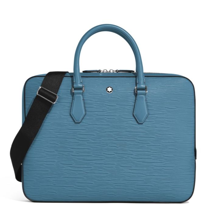 Montblanc 4810 Dokumententasche Schmal Smoky Blue Montblanc 4810 Dokumententasche Schmal Smoky Blue