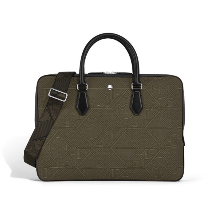 Montblanc 4810 Jacquard Dokumententasche Schmal Khaki Montblanc 4810 Jacquard Dokumententasche Schmal Khaki