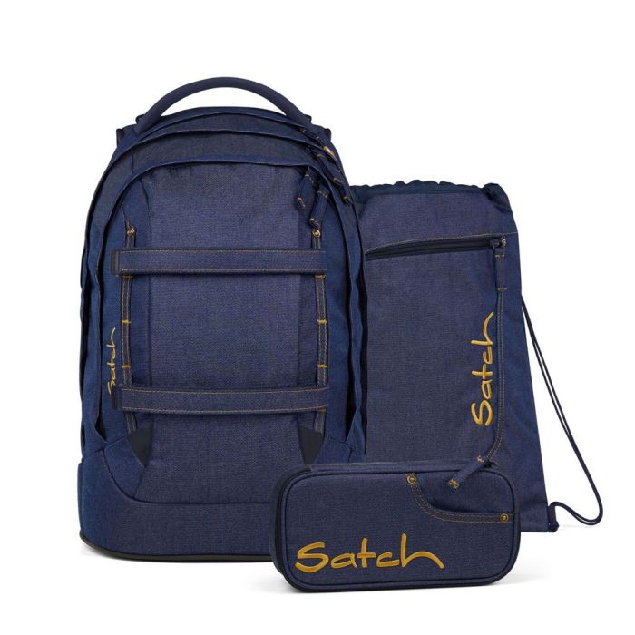 satch Schulrucksack pack Denim Blue 3tlg. - Next Denim Edition