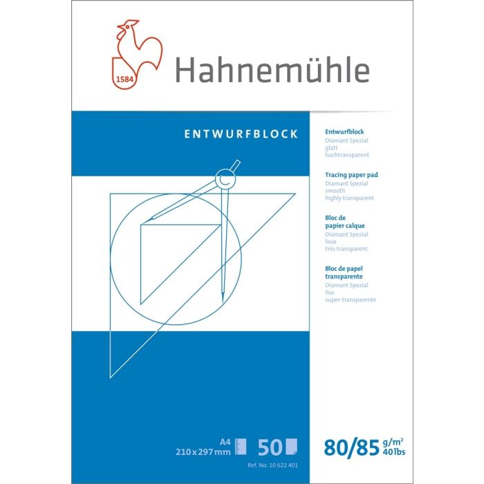 Hahnemühle Transparentpapierblock Diamant Spezial DIN A4 80g/m² Hahnemühle Transparentpapierblock Diamant Spezial DIN A4 80g/m²