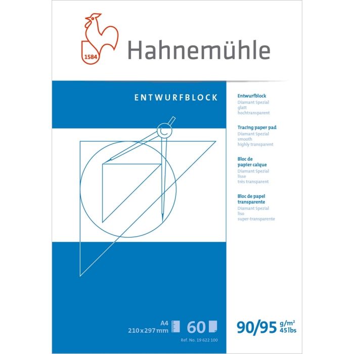 Hahnemühle Transparentpapier Entwurfsblock A4 90/95 g/m² Hahnemühle Transparentpapier Entwurfsblock A4 90/95 g/m²