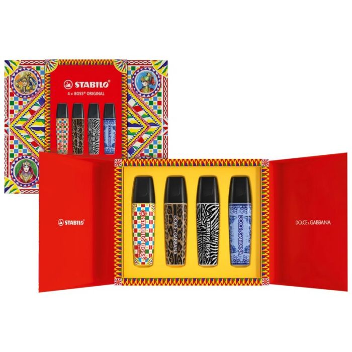 STABILO Textmarker BOSS ORIGINAL x DOLCE&GABBANA 4er-Set STABILO Textmarker BOSS ORIGINAL x DOLCE&GABBANA 4er-Set