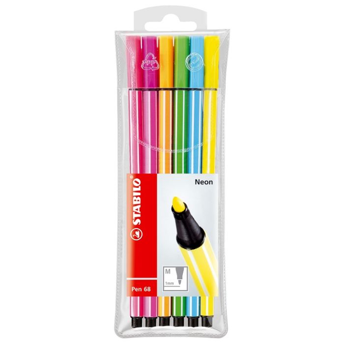 STABILO 6er Etui Fasermaler Pen 68 