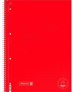 Brunnen Collegeblock Premium Student A4 Colour Code red kariert 