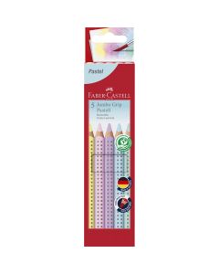 Faber-Castell Buntstifte Jumbo Grip Pastell 5er Set im Kartonetui 