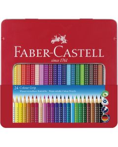 Faber-Castell Buntstifte Colour Grip 24 St./Pack. im Metalletui