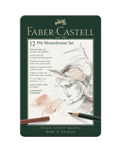 Faber-Castell Pitt Monochrome Set Klein Metalletui 12er Set