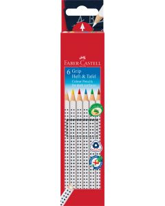 Faber-Castell Buntstifte Colour Grip Heft und Tafel 6 St./Pack. im Kartonetui